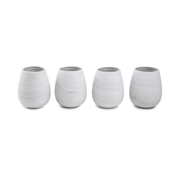 Manna Silicone Wine Tumblers 14oz Marble Set of 4 - Picture 1 of 6